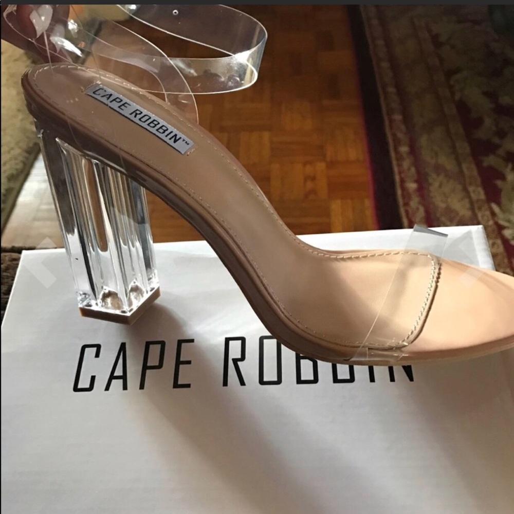 🆕 Cape Robbin Maria-2 Nude Clear Heel Is  Back🆕